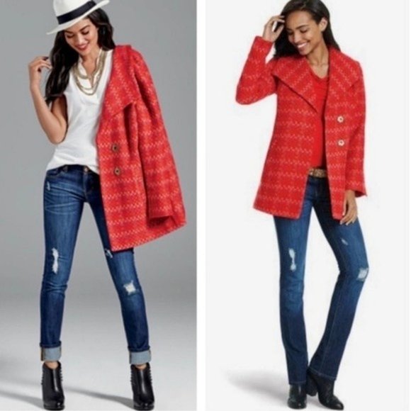 CAbi Scarlett Tweed Sloan Jacket Style 3031 Women's Size Medium - Picture 1 of 11